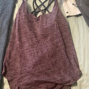 Women's Purple Tank Top with Crisscross Back